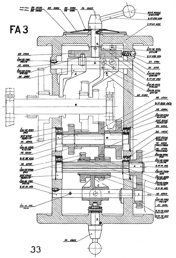 FA3v Переключатель швидкостей шпинделя вертикально-фрезерного верстата